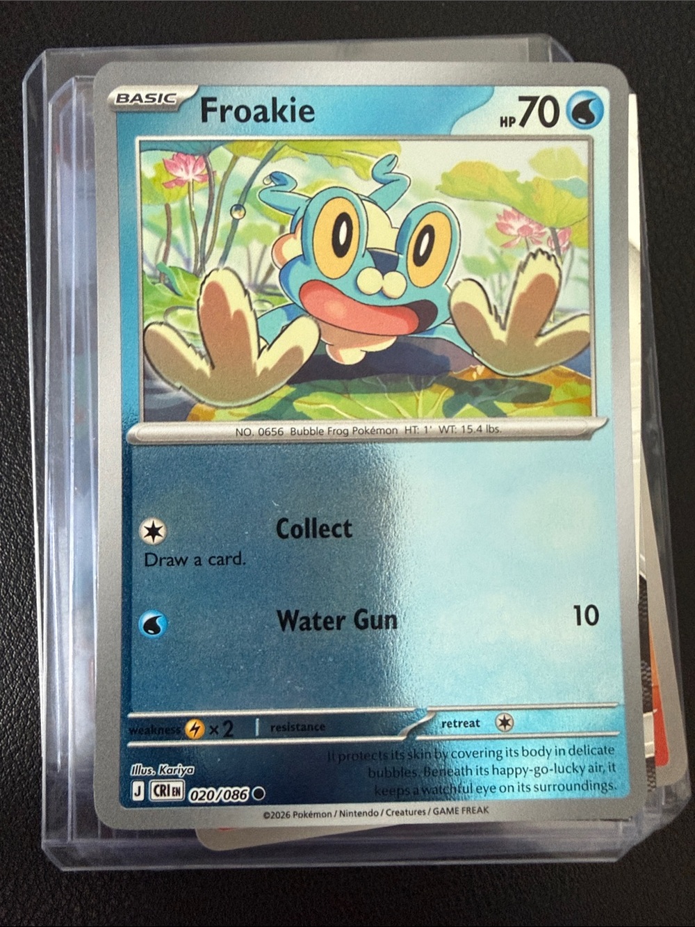 Froakie Trading Card - Blue